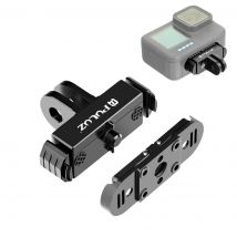PULUZ Base di montaggio magnetica a sgancio rapido per GoPro Hero 12 11 10 Adattatore piastra Max e vite da 1/4" e dita pieghevoli per fotocamera GoPro