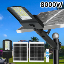 8000W Solar Licht Outdoor 25000mah Solar Straße Licht Mit Motion Sensor Garten Wand Lampe Wasserdichte Solar Leistungsstarke straße Licht