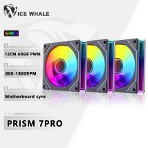 ICE Whale Prism 7 PRO ARGB PC-Gehäuselüfter 120 mm Infinity Mirror Design Motherboard Lighting Sync 4PIN PWM CPU-Kühlerlüfter Ventilador