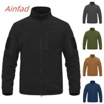 Jagd Herbst Winter Herren Stehkragen Fleece Mantel Jacke Thermo Mittelhohe Jacke