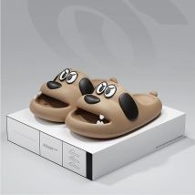 Feslishoet catroon Hund dicke Frauen Männer Hausschuhe besohlte rutsch feste Rutschen Badezimmer Sommer bequeme Schuhe drinnen und draußen