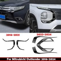 Für Mitsubishi Outlander 2016-2023 2024 Scheinwerfer Lampe augenbraue scheinwerfer abdeckung trim Front Nebel Licht Foglight Lampe Abdeckung stikcer