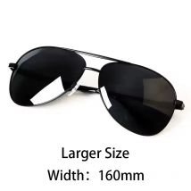 160 mm übergroße Piloten-Sonnenbrille, männlich, Vintage, größere Luftfahrt, Fahren, polarisierte Sonnenbrille, große Breite, Gesichts-Sonnenbrille für Herren