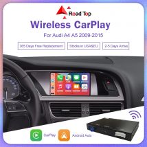Bezprzewodowy Carplay dla Audi A4 B8 A5 Q5 2009-2015, obsługa Apple Carplay Android Auto AirPlay Mirroring Tylna kamera Odtwarzacz USB