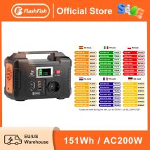 Estación de energía portátil FF Flashfish, generador Solar de 200W y 151Wh, 40800mAh/3,7 V, enchufe europeo, fuente de alimentación de energía de emergencia