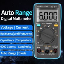 ZOYI Multimetro digitale ZT-102 Gamma automatica 6000 Conteggio AC/DC Amperometro Voltmetro Ohm Hertz Vero RMS Tester Misuratore portatile