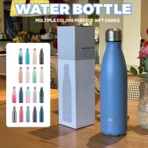 WATERSY 500 ml Edelstahl-Vakuumflasche, isolierter Thermosbecher für Kaffee und Wasser, doppelwandige Thermoflasche für den Sport