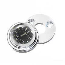 Chrome Fork Lock Clock Cover Waterproof Black Dial For Harley Touring Road King