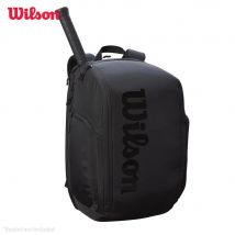 Wilson Roger Federer Tennis Bag Black Pro Staff V13 Super Tour Team Tennis Backpack For 2 Racquets