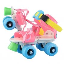 Kinder Rollschuhe zweireihig 4-Rad-Skating Schuhe verstellbare Größe Sliding Slalom Inline-Skates für Kinder Jungen Mädchen