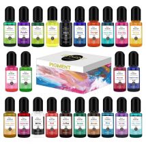 24/30 Farben Set 10 ml Epoxidharz Pigment Kunst Tinte Alkohol Flüssigkeit Farbstoff Farbstoff Tinte Diffusion Für Epoxidharz DIY Schmuck Machen