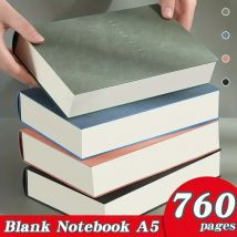 760-seitiges Notizbuch, leeres Tagebuch, A5-Tagebuch, Notizbücher, Schulbedarf, japanisches Briefpapier, Notizblock, Skizzenbuch, nützliches Büro