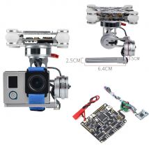 RCTOSKY 3-Achsen-Bürstenlose Gimbal-Kamerahalterung und 32-Bit-Storm32-Controller breit für Gopro3/Gopro4/SJ4000/Xiaomi FPV-Kameradrohne