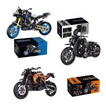 Mattoni da costruzione tecniche MOC Modello di moto Kit di costruzione creativo Giocattoli di assemblaggio Regalo educativo per bambini Ragazzi Ragazze