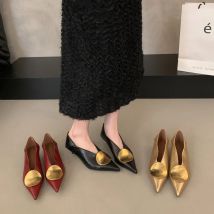 Herbst Vintage Niedrigen Ferse Metall Dekoration Frauen Mary Jane Schuhe Sexy Spitz Stripper Party Schuhe Zapatos De Mujer