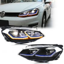 Fari a LED per Volkswagen VW Golf VII Golf MK7 TSI TDI 2012-2017 Gruppo lampade anteriori dinamiche [Non adatto a GTI/R/GTD/MK7.5]