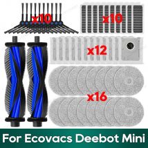 Compatibile con Ecovacs Deebot Mini Accessori Spazzola principale Filtro Hepa Sacchetto per la polvere Pezzi di ricambio in tessuto per mop