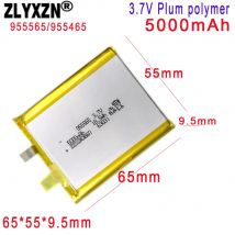 1-12pcs batterie al litio 3.7V Lipo Li-Po batteria ricaricabile 55*65*9.5mm 5000mAh batterie ai polimeri di litio per Tablet DVD digitale