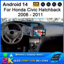 8g 256GB Android 14 Autoradio für Honda Civic Fließheck-Multimedia Video Navigation Stereo DVD Head Unit Carplay