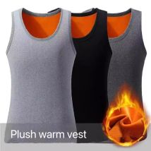 1pcs Men Thermal Underwear Man Sleeveless Vest Autumn WinterThermo Lingerie Men's Warm Top Thickening Thermo Vest Undershirt