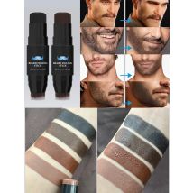 2 In 1 Beard Pencil Filler For Men,Natural Thickening Facial Hair Filler Beard Filling Stick & Beard Brush Moustache&Hair Makeup