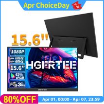 HGFRTEE Monitor portatile da 15,6 pollici Pannello FHD-IPS Secondo schermo per display esteso da gioco per laptop con HDMI di tipo C