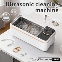 Ultrasonic 55KHZ Cleaning Machine Soundwave Technology Deep Cleaning Appliance for Glasses Dentures Jewelry Makeup Brushes