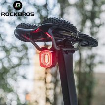 ROCKBROS inteligentne tylne światło roweru Auto Stop hamulec IPX6 wodoodporny typ C Charge tylne