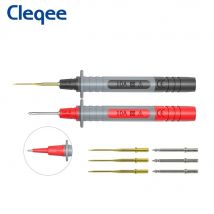 Cleqee P8003 1 Satz 2 Stück Multimeter-Sonde, austauschbare vergoldete Nadel, Mehrzweck-Teststift