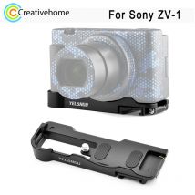 Yanelgu-Base de placa de expansión para cámara Sony ZV-1, placa inferior en L con zapata fría y orificios de tornillo de 1/4 pulgadas