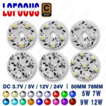 Chip LED Driverless 5W 7W 9W 12W DC 3.7V 5V 12V Bianco freddo caldo Rosso Verde Blu Giallo Viola PCB in alluminio 50MM 78MM Perline luminose