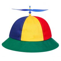 1pc Unisex Multi Color Splicing Bucket Hats with Propeller Personality,Leisure outdoor adjustable multifunctional Sunscreen Hat