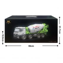 Huina 1/14 Metallfernbedienung Mixer Truck RTR 2,4 GHz Radio 12CH Licht Soundeffekte RC Rührender LKW Fertige Modellbatterie