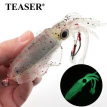 TEASER S031 60g 120g 150g 1Pcs Silikon Angeln Locken Meer Bionics Wobbler Schwimmen Köder leuchtende Weiche Octopus Tintenfisch Jig Köder