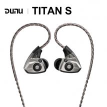 DUNU TITANS-auriculares intrauditivos Hi-res HIFI, Monitor de controlador dinámico de 11mm, auriculares IEM de 2 pines, Cable desmontable de 0,78mm, TITAN S