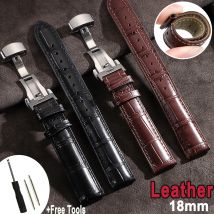 18mm Lederarmband für Huawei GT5 GT4 41mm Armband für Fossil Damen Sport Armband Business Weiches Armband Schmetterlingsschnalle