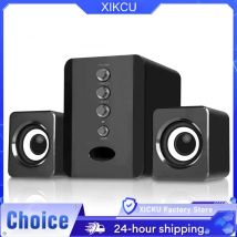 XIKCU Uniwersalny Pełnozakresowy Głośnik 3D do PC Soundbar Stereo Subwoofer Bass DJ Muzyka Komputer Głośniki USB do Laptopa Telefonu TV