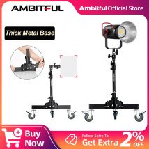 AMBITFUL 93–147 cm Hochleistungs-Lichtstativ für Studio, 61–81 cm Räder, Stativ, 20 kg maximale Belastung, Studio-Stehleuchte