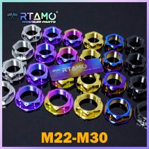 RTAMO Gr5 Titanmutter M22 M24 M25 M30 CNC Yoke Mutter für Motorrad Fahrrad Verschluss (1 Stück)