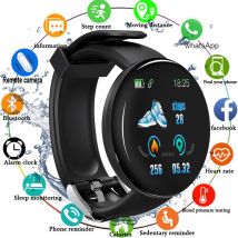 D18 inteligentny zegarek mężczyźni kobiety Smartwatch ciśnienie krwi wodoodporne zegarki cyfrowe