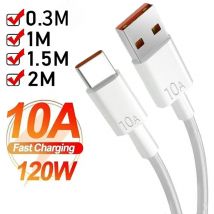Cavo di ricarica rapido universale 120W 10A Cavo USB tipo C Super per Samsung Huawei Xiaomi Redmi Cavo dati 0.3M/1M/1.5M/2M