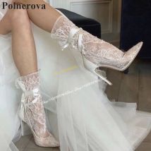 Stilvolle Schnürung, weiße Air-Mesh-Spleißpumps, dünne High-Heel-Schuhe für Frauen, spitze Zehen, 2024, modische Zapatos Para Mujere