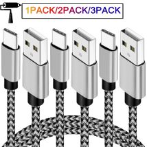 Cavo USB A a tipo C Data Syuc Cavo mobile per dati in nylon a ricarica rapida per Huawei Samsung Xiaomi Accessori per caricabatterie per telefono USB C