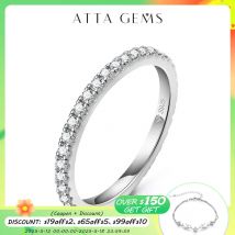 Attagems solide 925 Sterling Silber Ringe für Frauen Moissan ite volle Ewigkeit Ehering Verlobung