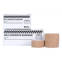 Rhino Rescue 6er-Pack selbstklebende, kohäsive Wickelverbände, 5 cm x 4,5 cm, Erste-Hilfe-Klebeband, elastisches selbstklebendes Klebeband für Sport, Camping