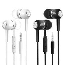 Auriculares intrauditivos con cable de 3,5mm, auriculares HIFI de graves pesados, Monitor deportivo, auriculares estéreo para música y videojuegos con micrófono