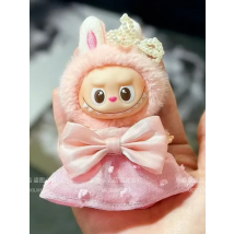 10cm Clothes For Labubu 4.0 Queen Jump Into Summer Mini Clothe Butterfly Knot Heart Password Comfortable Soft Fabric Doll Outfit