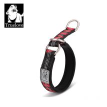 TRUELOVE P-Kette, reflektierendes Haustierhalsband, Nylon, bestes Neopren, gepolstert, halber Choke, Training, leicht, waschbar, Sport, YC1852