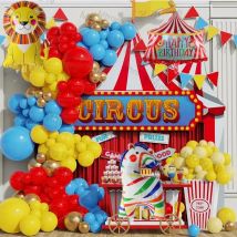 135Pcs Karneval Zirkus Bogen Girlande Kit Ballon Macaron Latex Luft Globos Zebra Löwe Kinder Geburtstag Party Dekoration Luft globos
