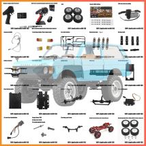 MN168 Original Fabrik Teile von Metall Upgrade Zubehör Träger Glasfaser Zugstange Achse Stoßdämpfer Auto Zubehör